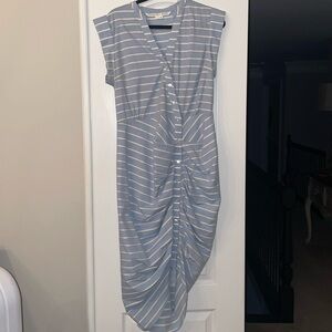 Veronica Beard Striped Midi Dress